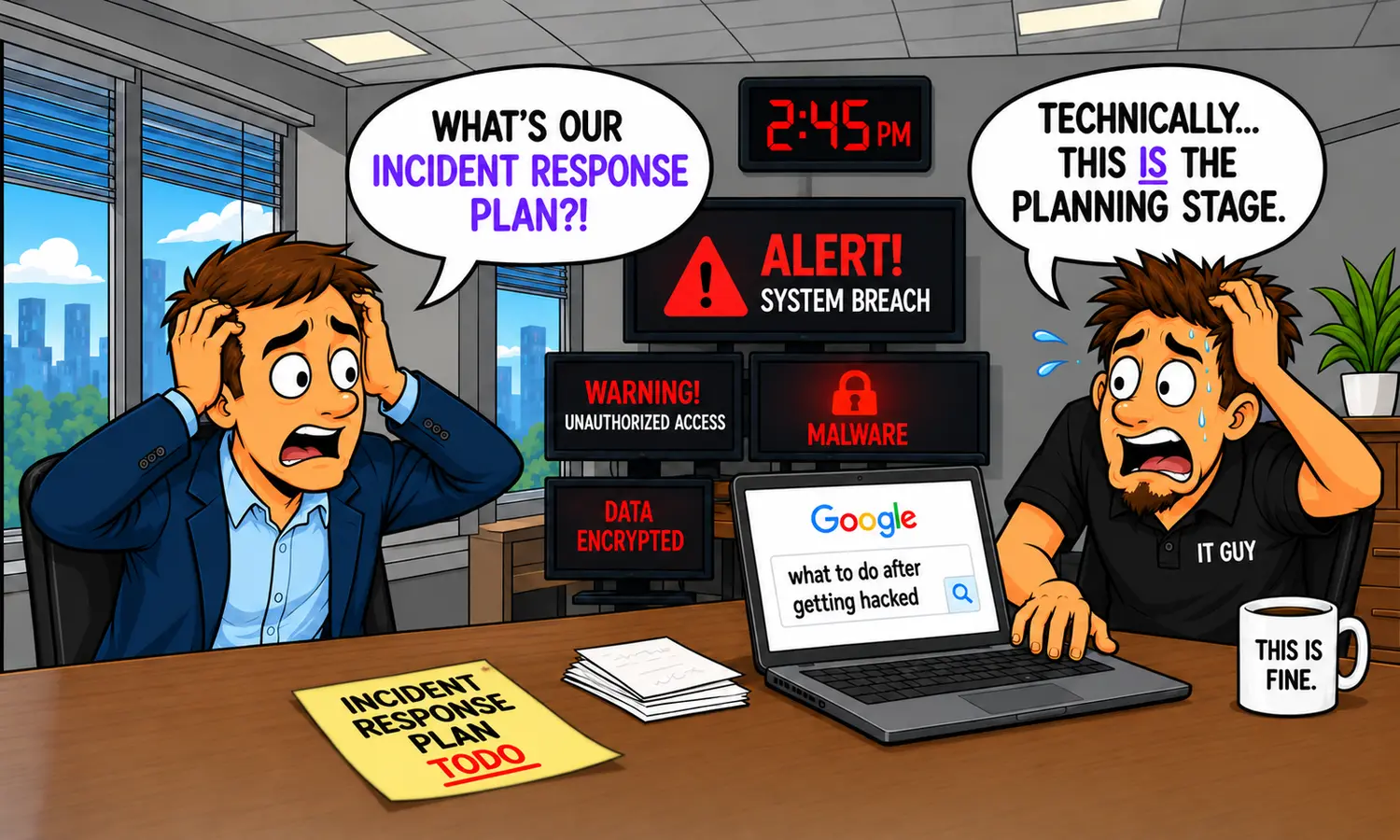 Illustration for question 3: What is our incident response plan?