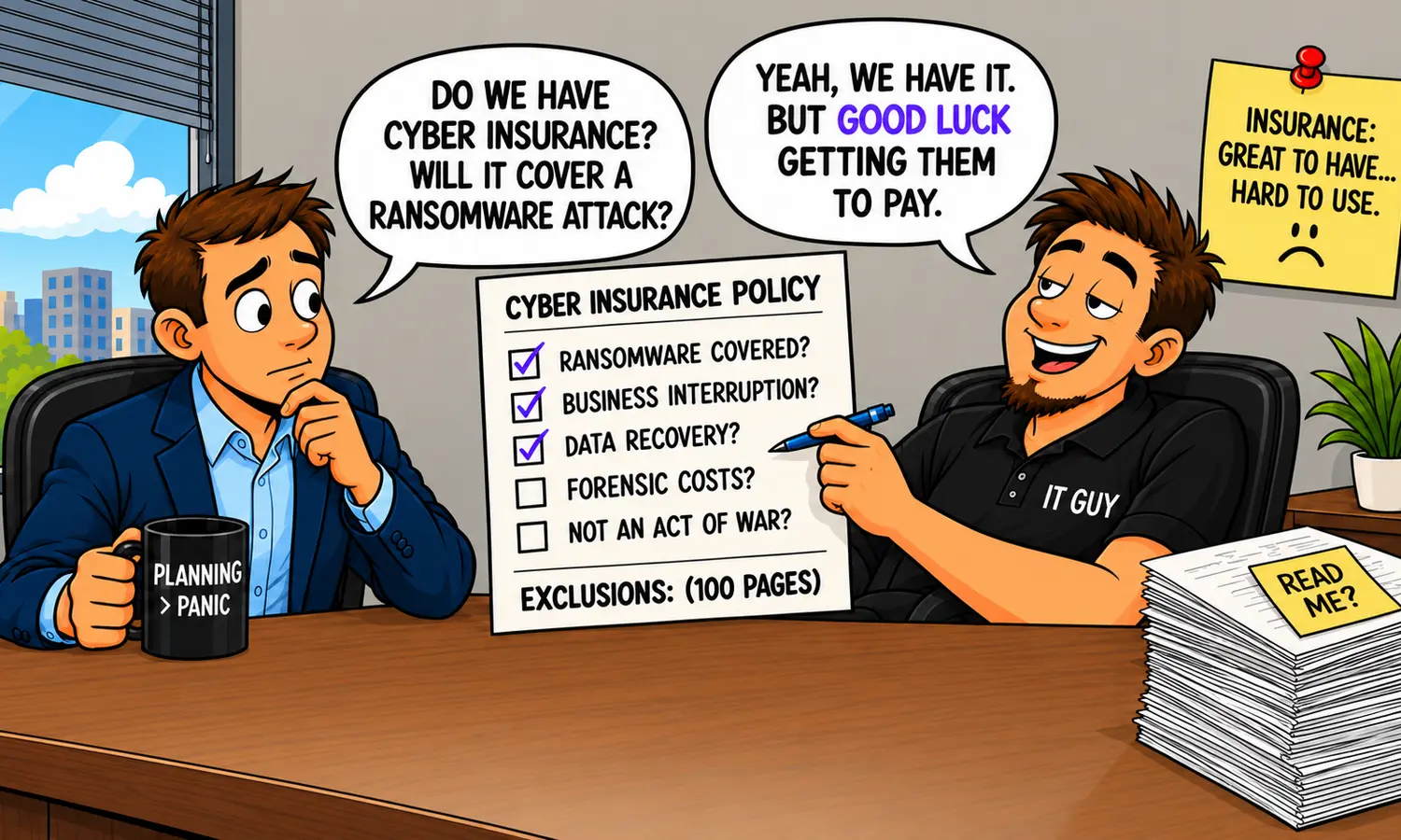 Illustration for question 6: Does our cyber insurance actually match our risk?